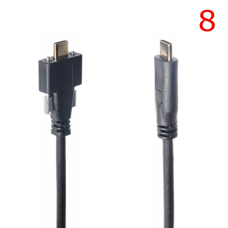 USB C to USB C Cable USB-C Elbow Dual Screw Locking USB3.1 Type-C Male to Male Female Industrial Camera Extension Cable: Yellow / 3m