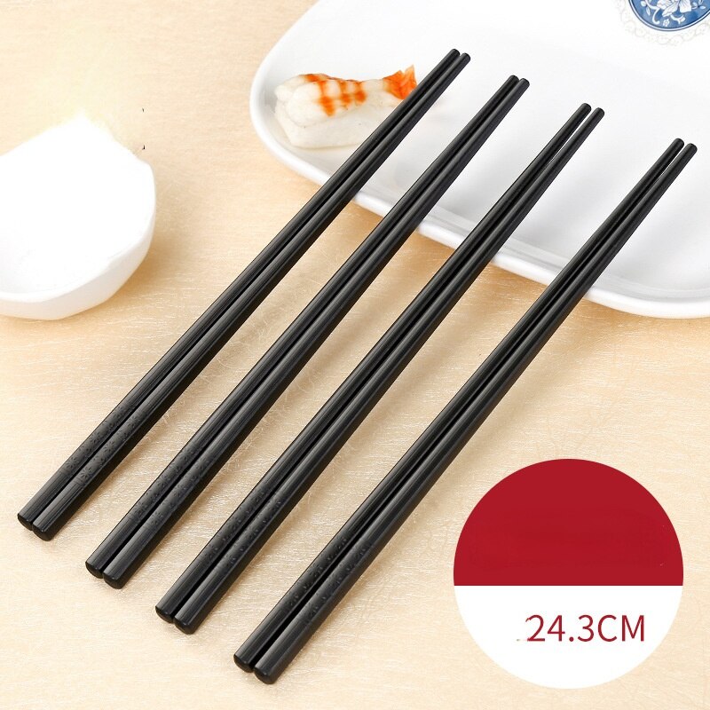 1 Paar Alloy Antislip Sushi Chop Sticks Set Chinese Stijl Servies Eetstokjes Thuis Keuken Servies Eetstokjes Palillos: 24.3cmC