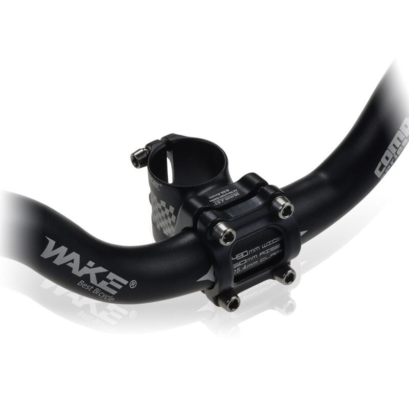 WAKE Bike Stem 25,4mm aleación de aluminio bicicleta elevador de vástago de manillar ciclismo equipo herramienta para niños Balance Bike negro