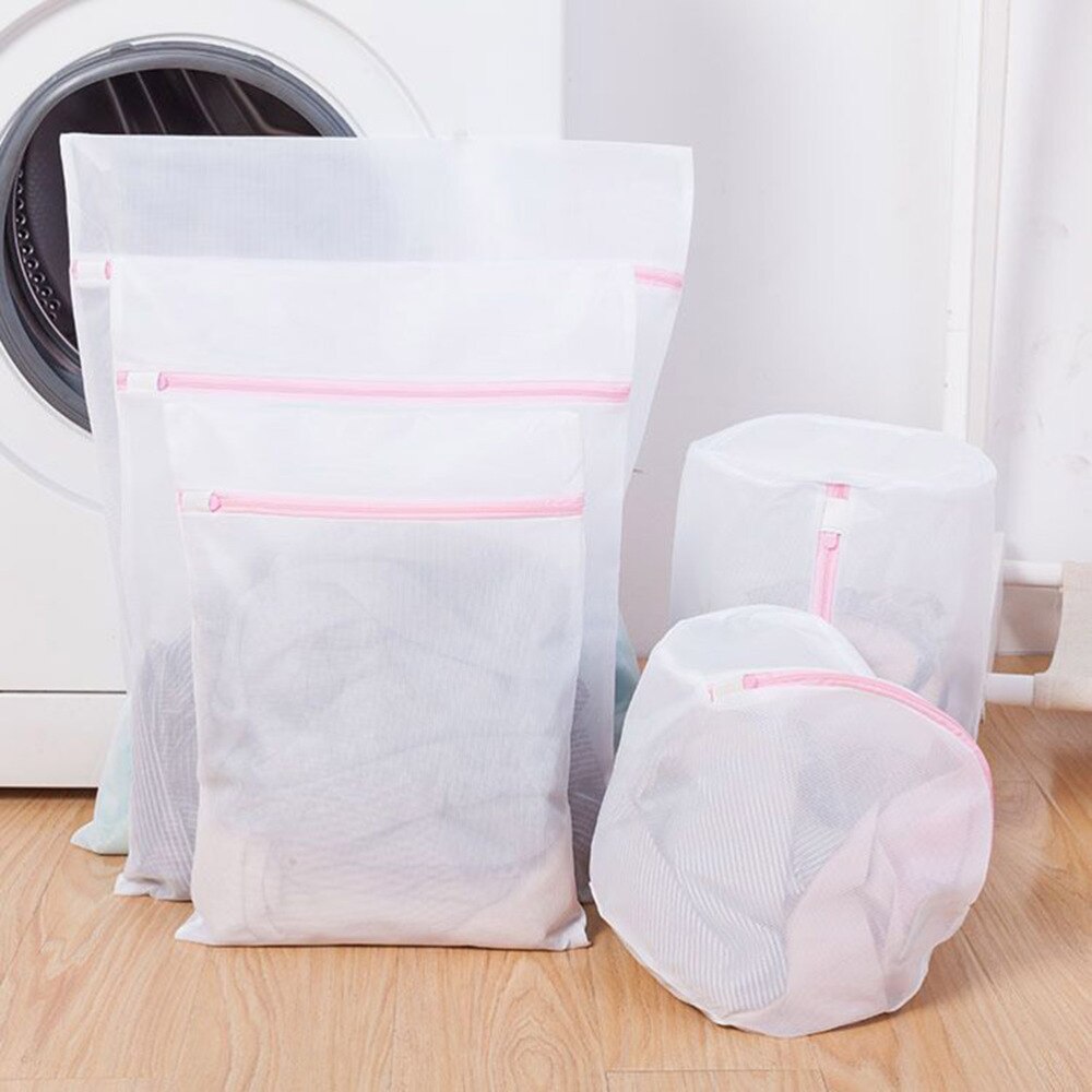 5pcs Thickened Laundry Bag Set Fine Mesh Washing Bags Garment Delicates Protection Bags with Zipper Closure