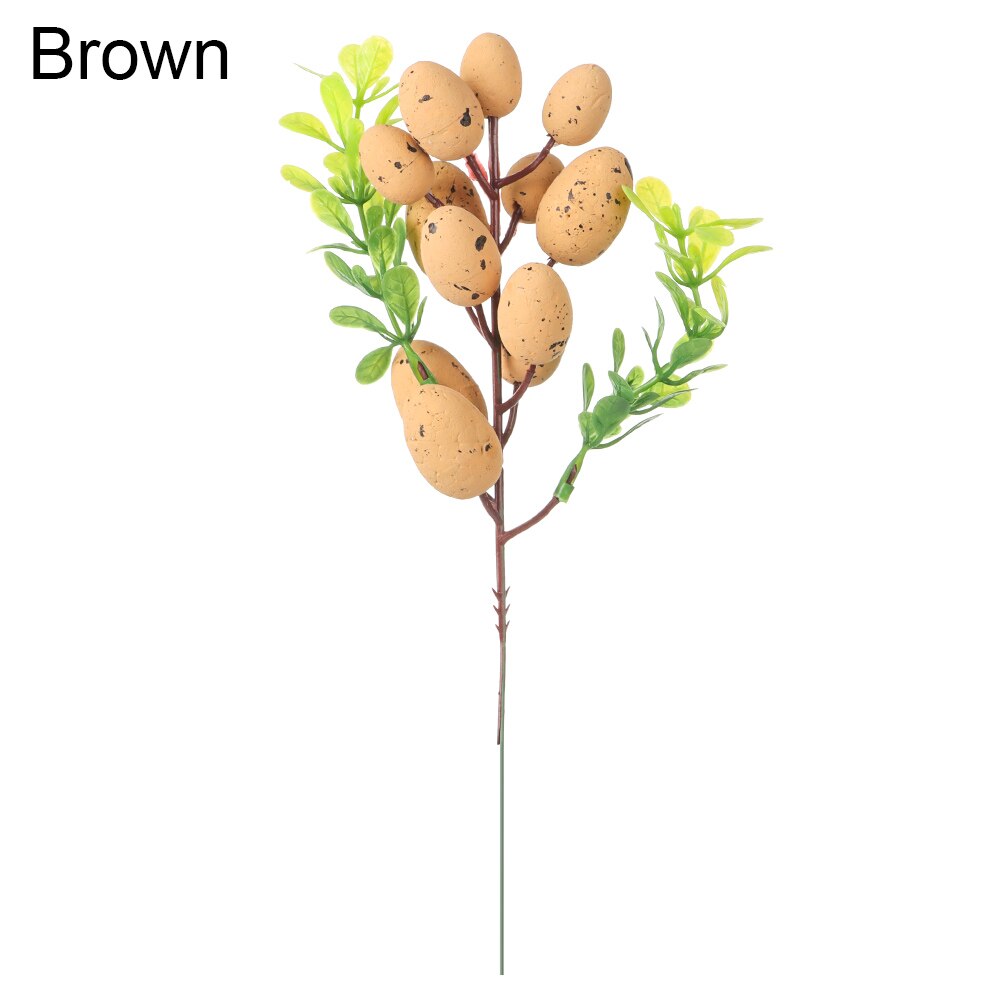 1pc 70cm folha de simulação de ramos de oliveira artificial com fruto de oliveira verde planta casa casamento ramo grinaldas decoração suprimentos: 22cm-brown