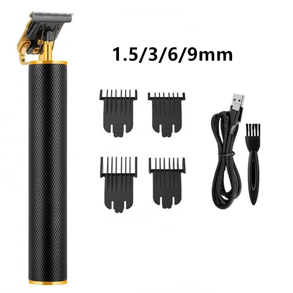Cordless T blade Hair Trimmer Zero Barber Men Hair Clippers 1500mAh Beard Shaver Haircut Salon Electric USB Rechargeable Razor: 110370
