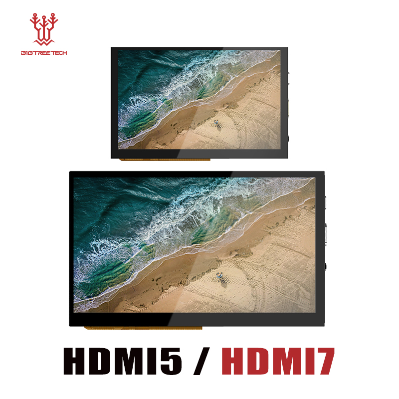 BIGTREETECH HDMI7 HDMI5 Touchscreen 7 '' 1024x600 HDMI IPS Display Capacitief voor Raspberry Pi4 Mini PC Monitor 3D Printer Onderdelen