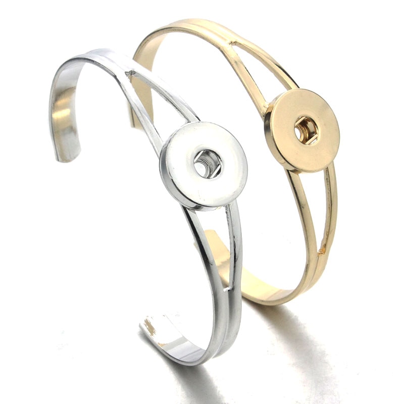 Nuovo braccialetto a scatto in oro per donna adatto a gioielli fai-da-te 18mm con bottoni automatici gioielli con bracciale 041009