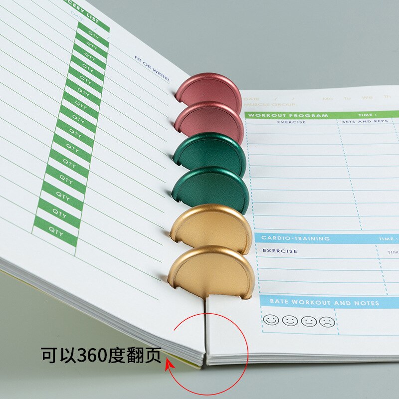 50pcs Planner Ring Binder Plastic Ring Mushroom Planner Mushroom Hole Binders Chest Binder Discbound Planner Ring Binder