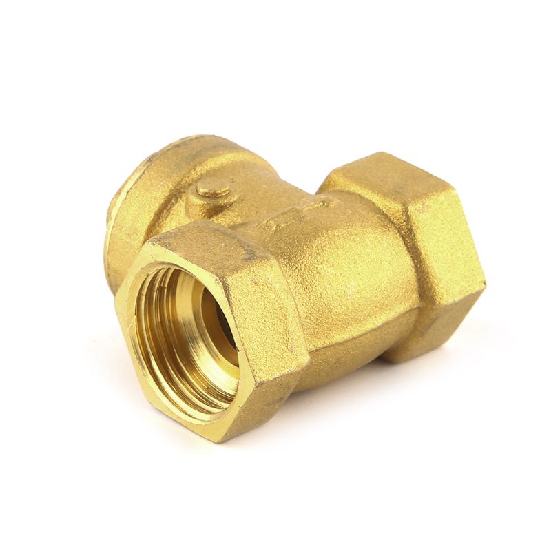 Kultainen vaakasuora takaiskuventtiili messinki takaiskuventtiili 1/2 &quot;