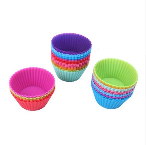 6 Stks Cupcake Liners Mold Ronde Vorm Siliconen Vormpjes Cake Pan Vorm naar Bakvorm Bakvormen Maker Mold Lade Bakken Tools