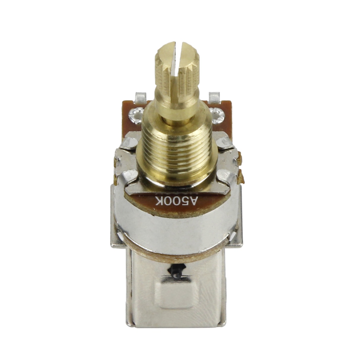 FLEOR 2PCS Guitar Potentiometer Pot Switch Push Push A500K Audio Taper Short Shaft Pot