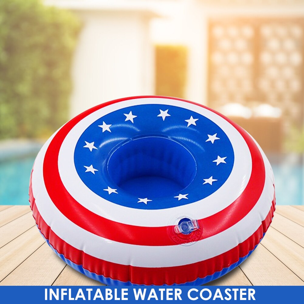 Coaster Drink Water Cup Holder Inflatable PVC Water Swimming Swimming Pool Party Floating Portable Outdoor Elements
