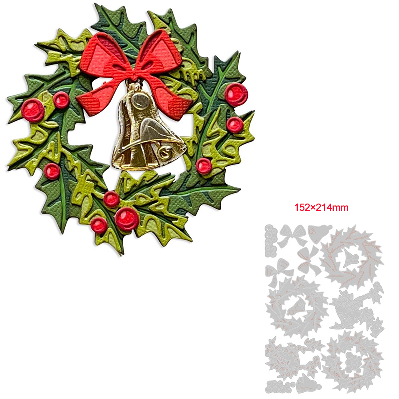 Natale Renna Slitta GIOIA di noel Metallo Fustelle per Il FAI DA TE Scrapbooking Artigianato Creatore di Carte album di Foto Modello di Goffratura: prugna