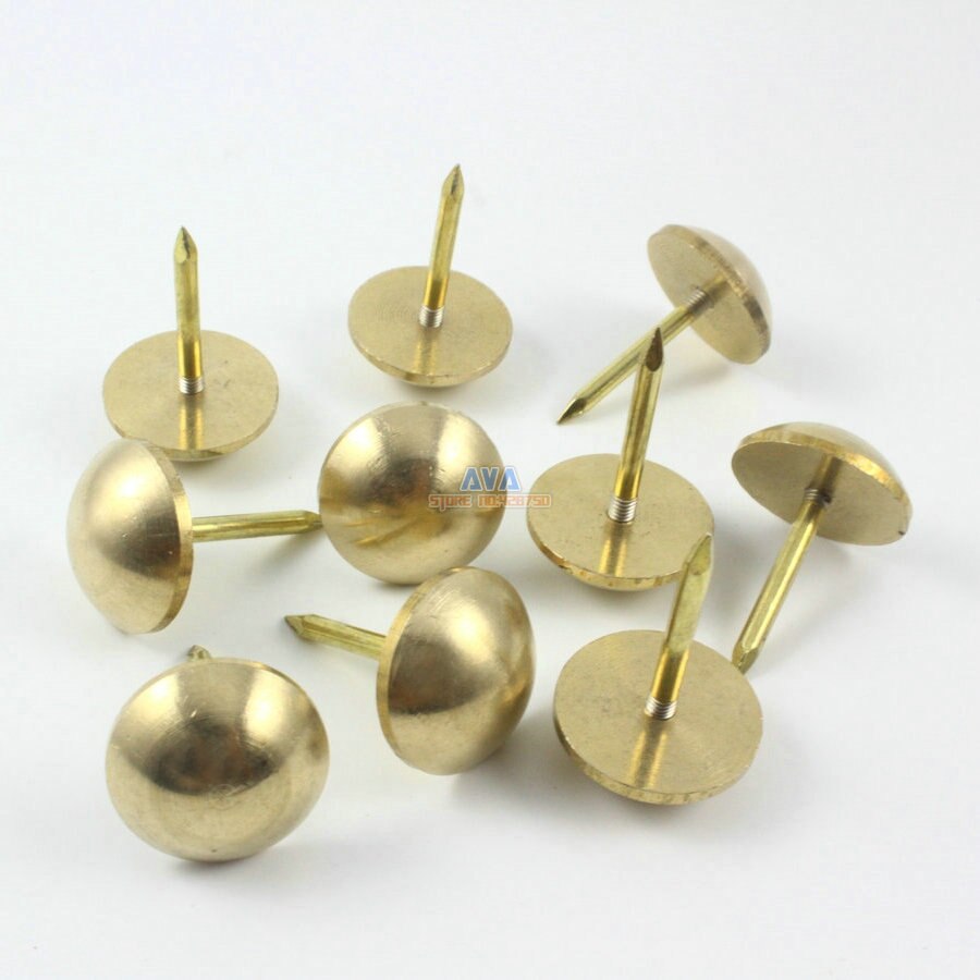 15 Pieces Solid Brass Upholstery Tacks Nails 20x30mm