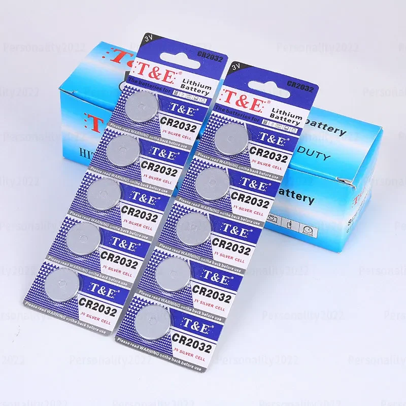 CR2032 2032 Lithiun Battery 3V Button Coin Cell Batteries DL2032 ECR2032 for Car Bluetooth Key Remote Control Calculator