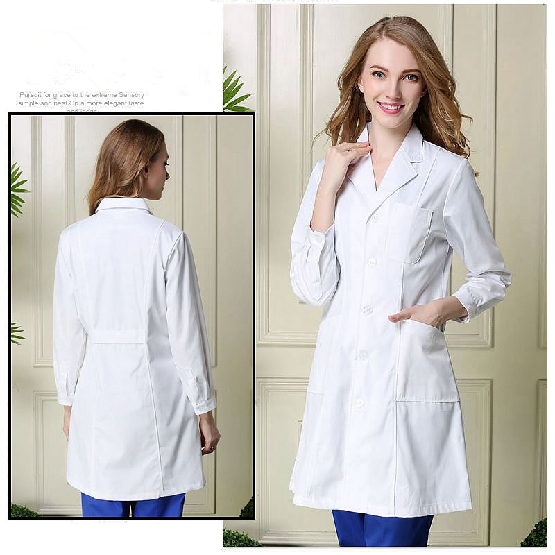 Disfraz de enfermera para mujer, uniforme médico, bata de laboratorio, ropa sanitaria femenina, ropa de trabajo de esteticista, uniforme clínico de Hospital: S / Castaño