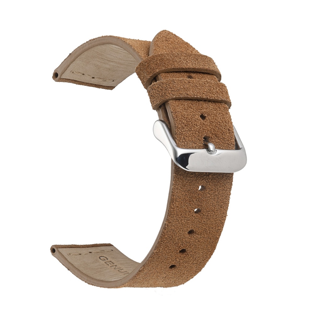 EACHE Suede Watch Leather Band Strap Beige Light&Dark Brown Black Grey Blue Watch Straps 18mm 20mm 22mm
