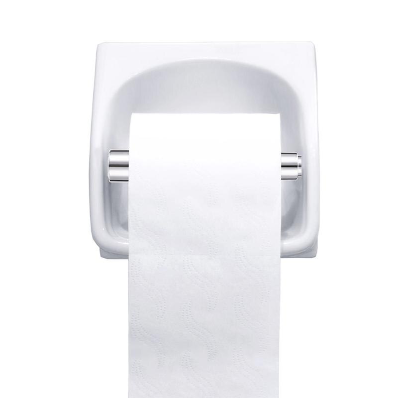 3pcs ABS Chrome Plated Paper Roll Holder Insert Replacement Bathroom Spindle Spring Flexible Toilet Roll Holder Kitchen