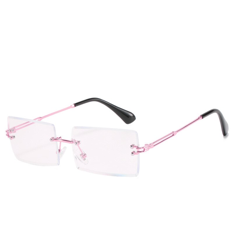 seemfy Square Anti-blue Light Glasses Metal Frame Retro And Personality Eyeglasses Frames Clear Lenses 0 Degree Plain Spectacles: Purple