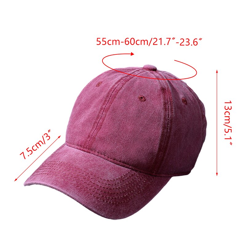 Solid Color Baseball Cap Summer Outdoor Washed Cotton Caps Retro Distressed Hat Adjustable Men&#39;s Baseball Cap Unisex Casual Hats: G