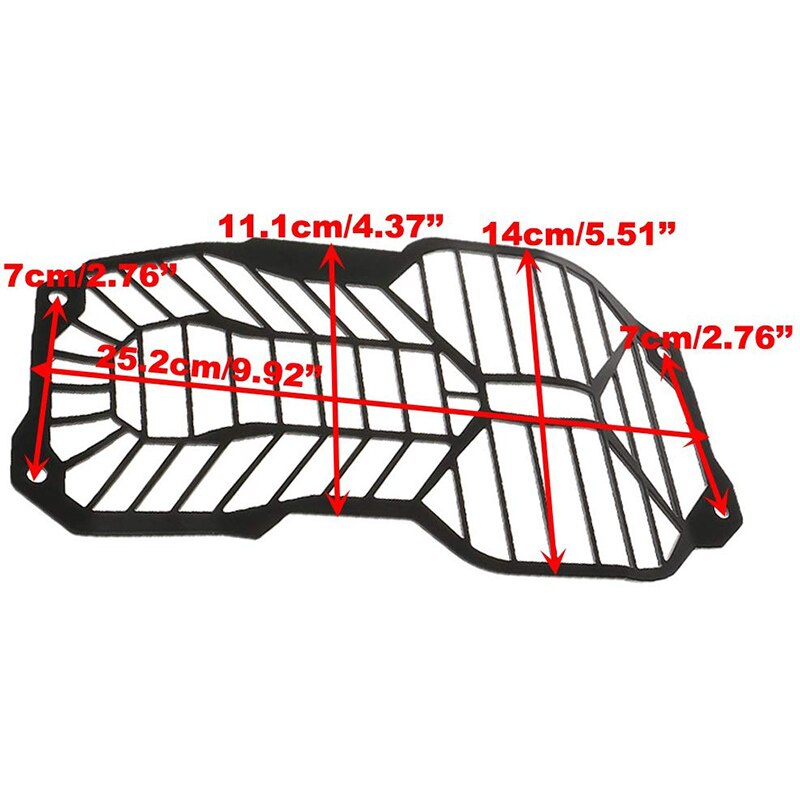 Sort frontlykt hodelykt lampe stål guard protector grill mesh for bmw  r1200gs linsedeksel