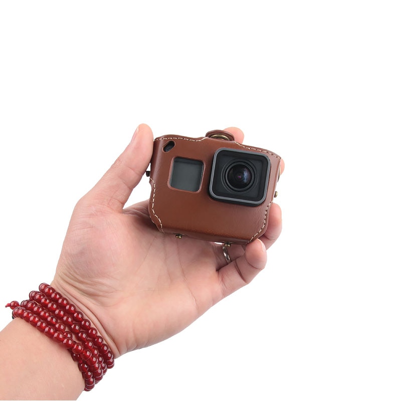 Funda protectora para Gopro Hero 7 6 Black Edition, funda de piel sintética, funda protectora para Go Pro Hero 7 6 5, accesorios para Cámara de Acción