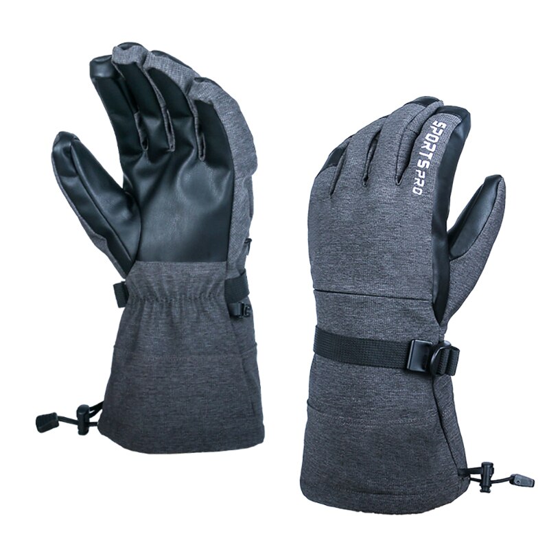 2021 3M Thinsulate guanti da sci invernali da sci uomo donna Touchscreen nero grigio all&#39;aperto caldo Snowboard motoslitta guanti impermeabili: Grey / L