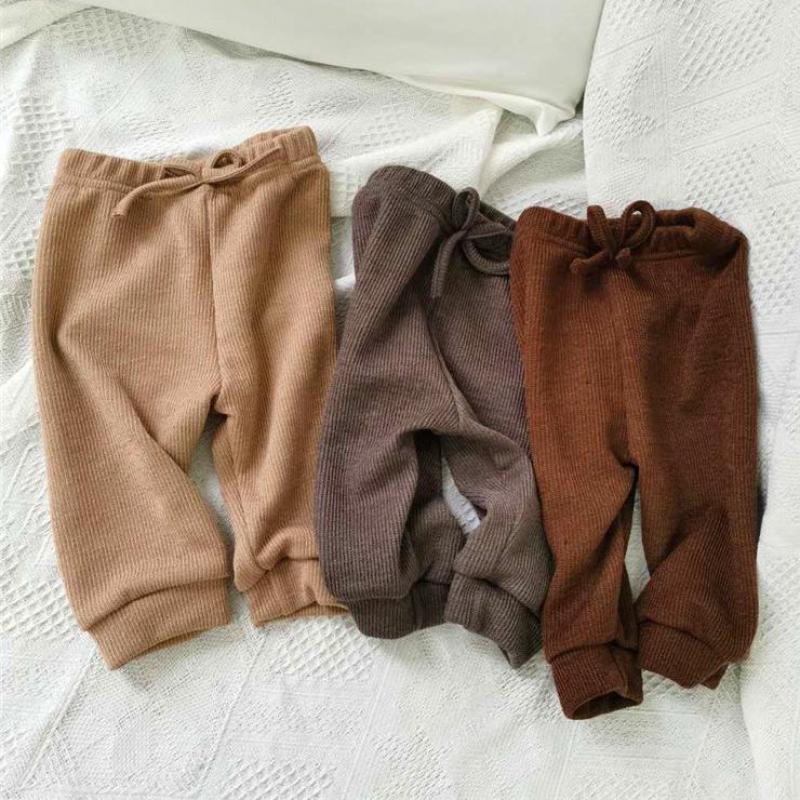 Kids Baby Meisjes Jongens Broek Herfst Katoen Zachte Comfortabele Gebreide Broek Peuter Bottom Broek Baby Effen Kleur Leggings Kleding