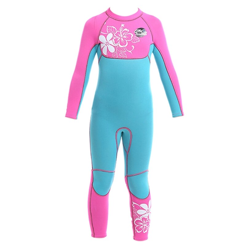 Full Body Kids Wetsuit 3Mm Neopreen Kinderen Warm Badpak Lange Mouwen Nat Pak Surfen Zwemmen Snorkelen Duikpak