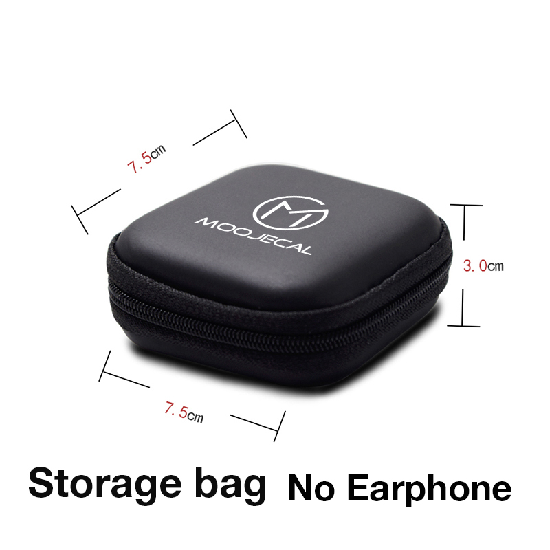 MOOJECAL In Ear Wired 3.5mm Earphone Earbuds Music Headphone for Xiaomi Samsung Iphone Smartphone with Microphone Wired Headset: Black Bag