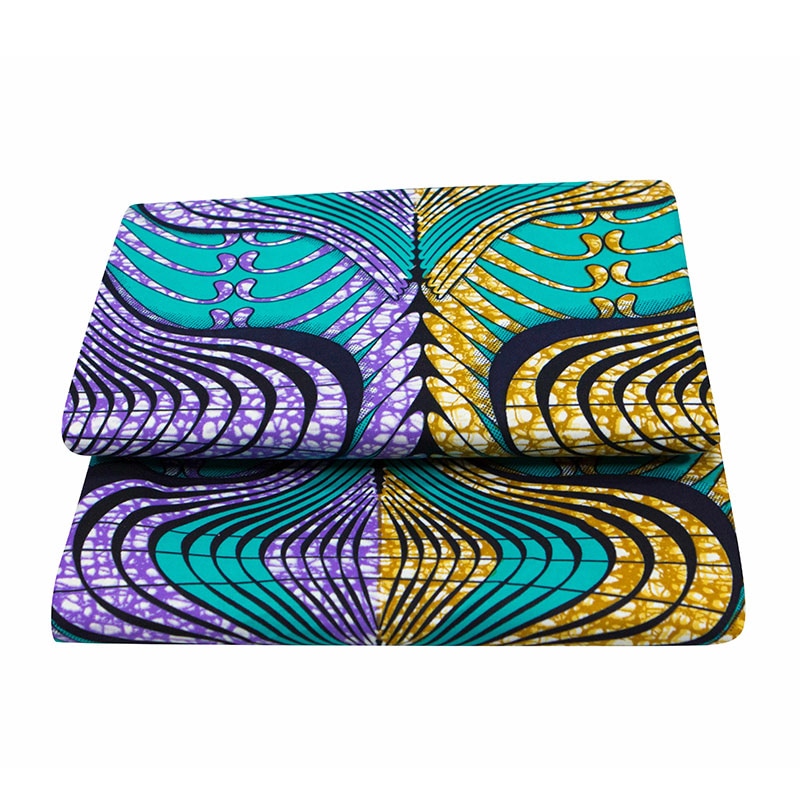 Ankara African Wax Print Fabric For Party Dress 100% Polyester Nigerian Pagne Real Wax Colorful Printed