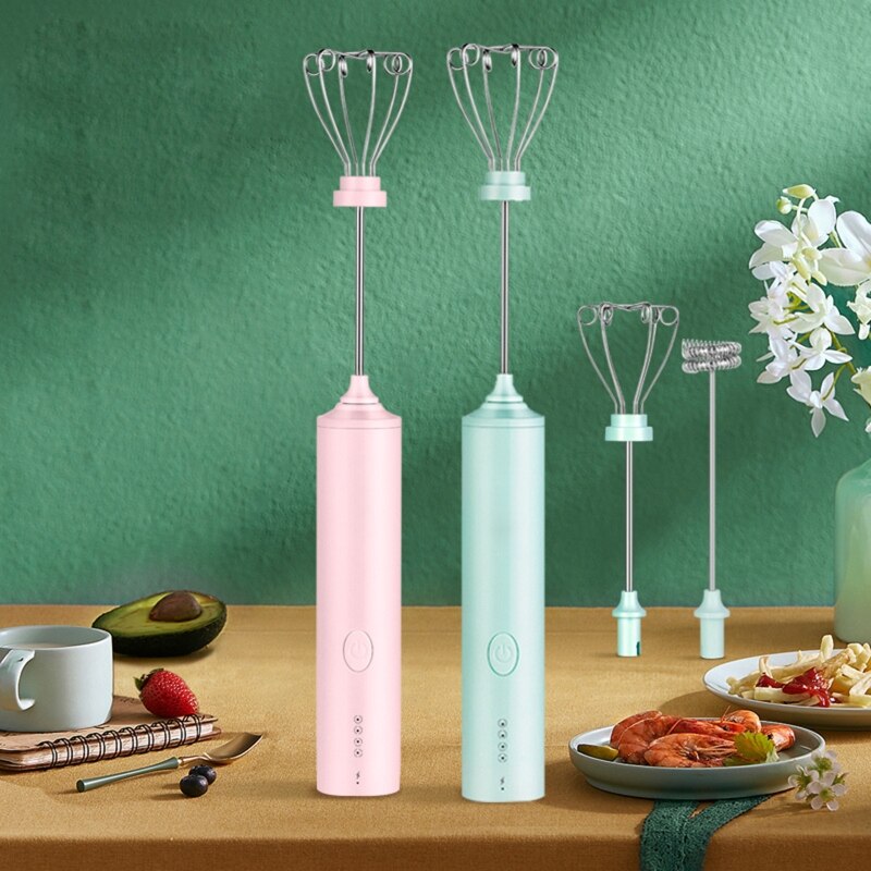 4-speed Stick Blender Mini Coffee Mixer Small Milk Frother Cordless Electric Egg Beater for Baking at Home Low Noise