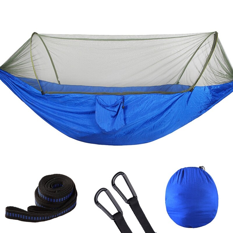 Parachute Doek Automatische Quick-Opening Tent-Type Outdoor Camping Klamboe Hangmat, Lichtgewicht Nylon Parachute Hangmat: D