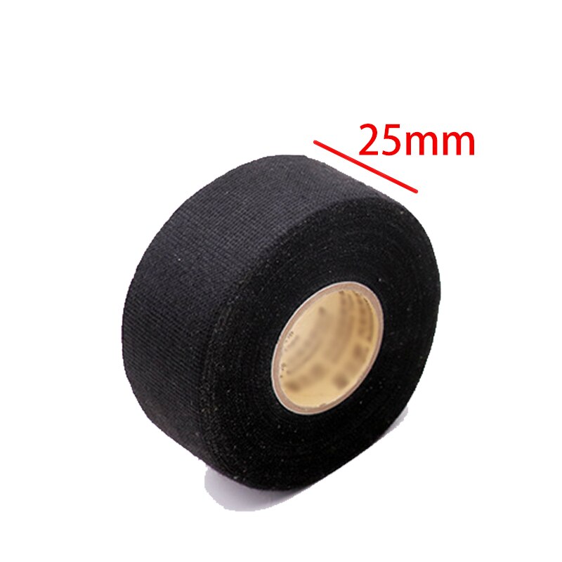 15 Meter Hittebestendig Vlamvertragende Tape Adhesive Doek Tape Voor Auto Kabelboom Kabelboom Bescherming Breedte 9/19/25Mm: 25mm