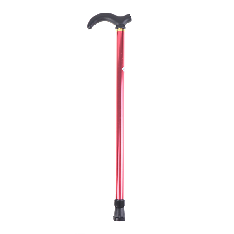 Adjustable Walking Stick Cane 2 Section Stable Anti-Skid Anti Shock Cane Crutch For Old Man Hiking Trekking Poles Cane: Red
