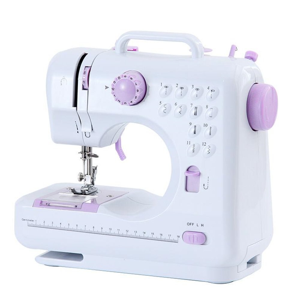 Household Electric Sewing Machine 12-Pin Electric Mini Portable Two-Wire Two-Speed DC Electric Pedal Sewing Machine: JP
