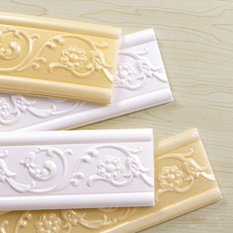 3D Pattern Sticker Wall Trim Line Skirting Border Decoration Self Adhesive Household For Living Room DIY Background Stickers·