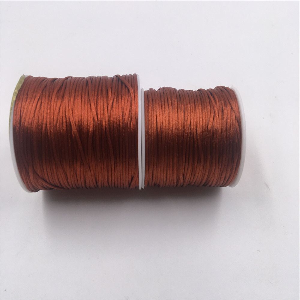 1MM Red Coffee Macrame Cord Strong Braided Silk Satin Nylon Rope DIY Making Findings Beading Thread Wire