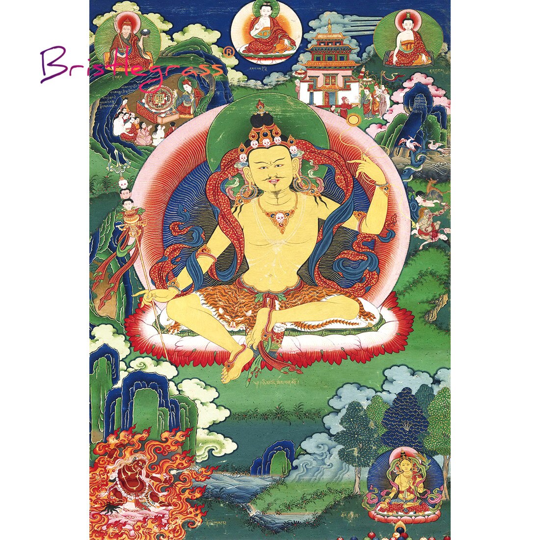 Bristlegrass Puzzle Für Erwachsene, 1000 Teile – Japanischer Drachen & Tiger Ukiyo-e Kunstmotiv