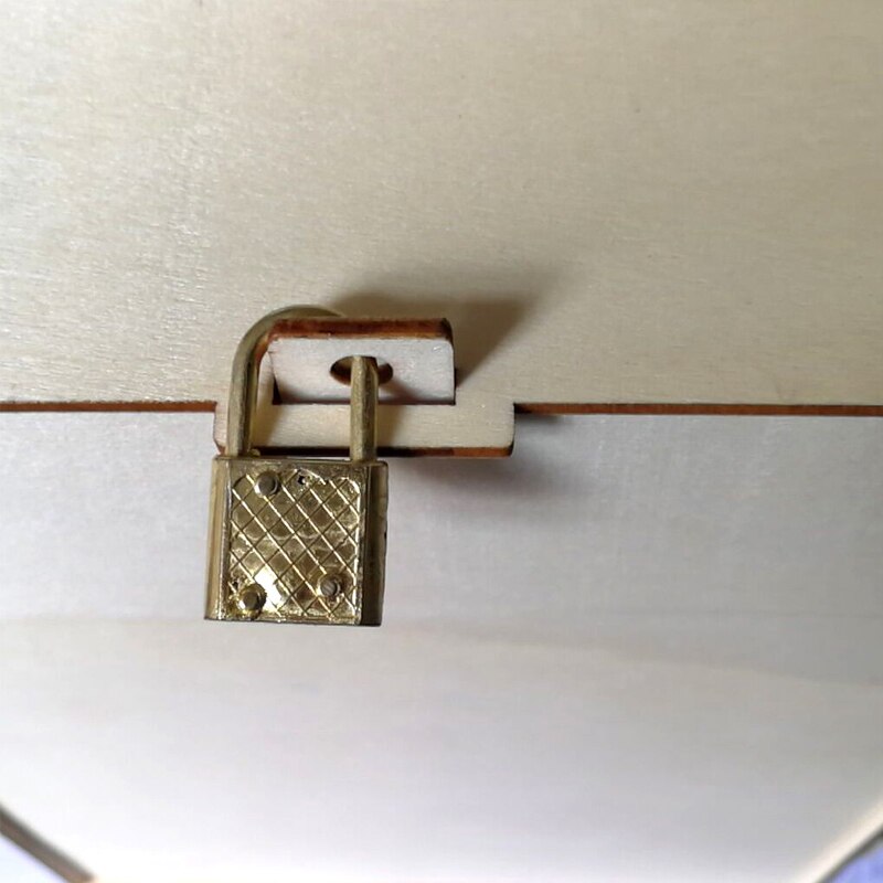 Wedding Card Box Carved With Love Plywood Bride Bridegroom Post Box With Lock 33.1*20.3*20.3Cm