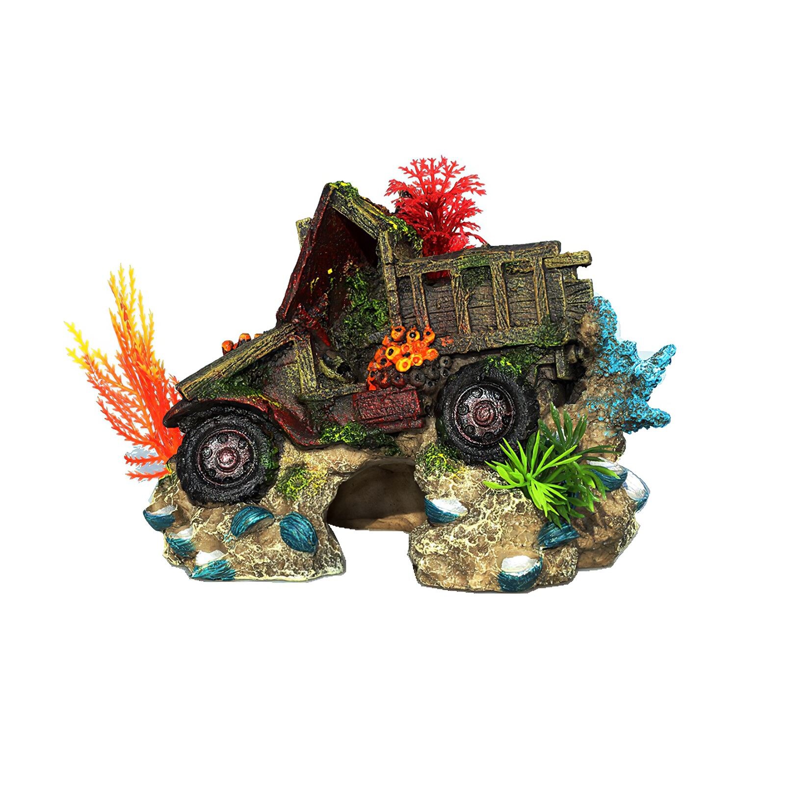Acuario de peces, paisaje de Barco Pirata, barco de naufrago, decoración de barco de resina, ornamento, accesorios de decoración,: 16x11x13cm