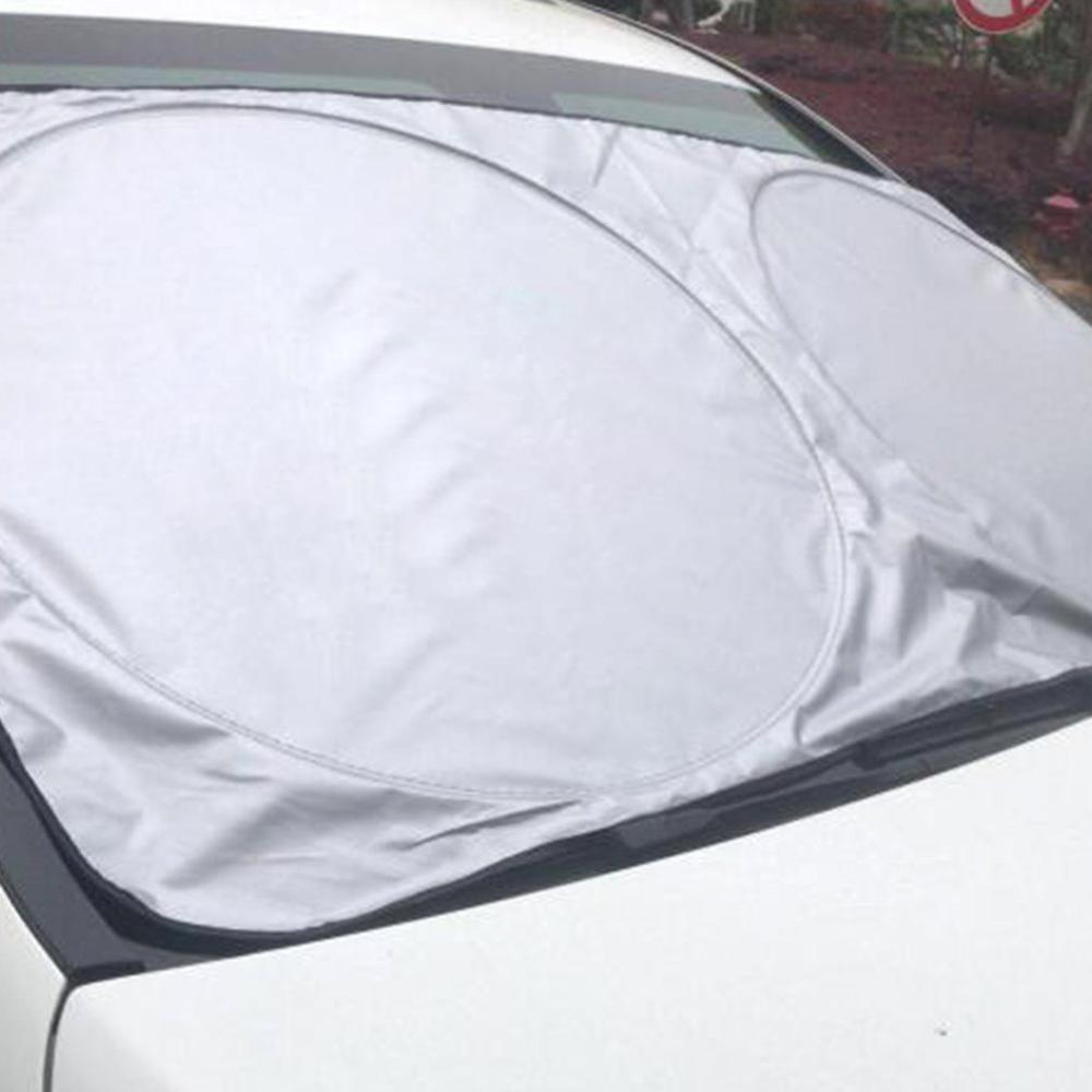 Bil solskydd främre fil anti-sol värmeisolering solskydd silverduk dubbelring solskydd 150*70cm