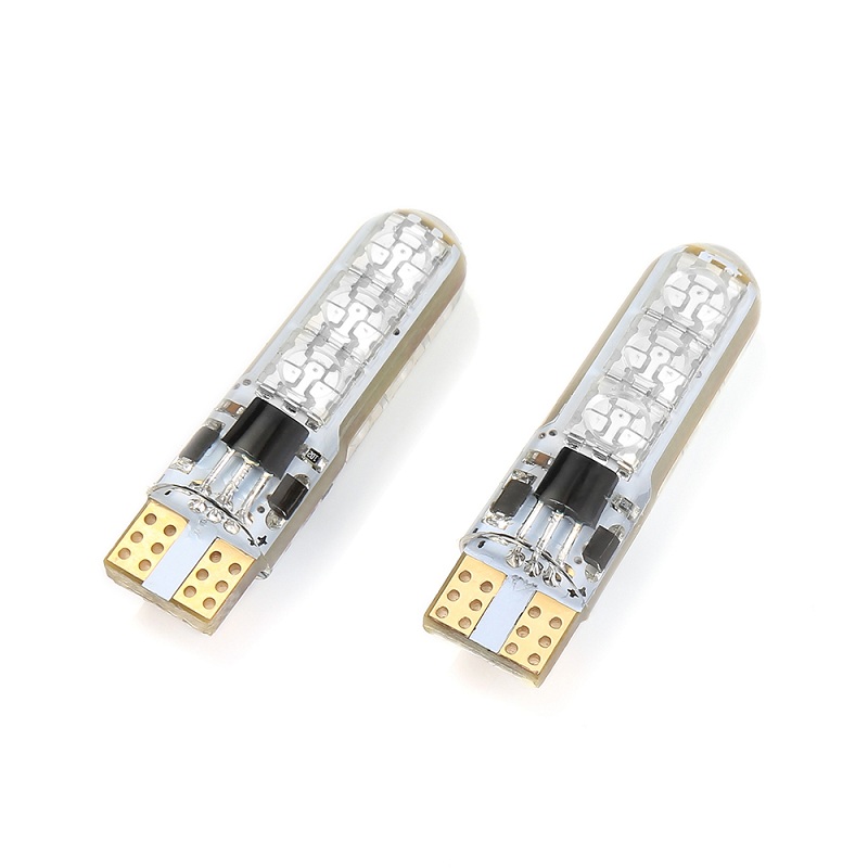 2PCS Auto RGB LED 12V T10 LED RGB 5050 6SMD Fernbedienung Lesen Universal Keil Licht Signal Lampe auto zubehör auto licht: two bulbs
