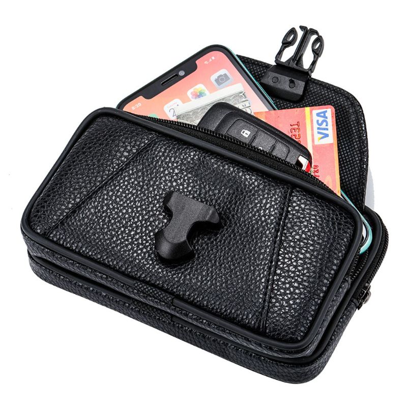 Unissex couro do plutônio do vintage saco da cintura titular do telefone bolsa das mulheres dos homens esporte cinto hip loop coldre carteira carry caso bolsa