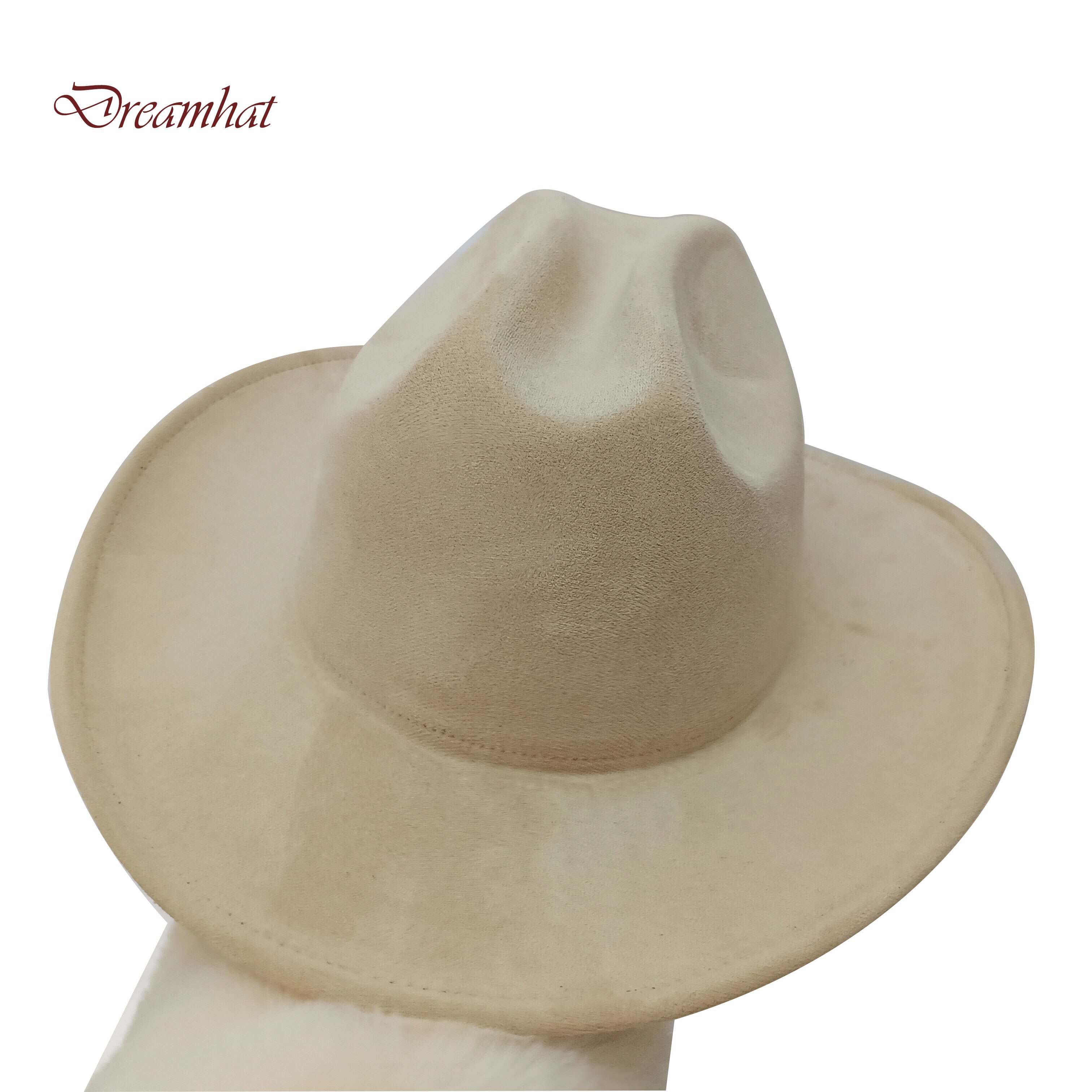 Gorros de vaquero de gamuza para hombre y mujer, sombrero cálido de ala ancha, de Iglesia Panamá, a la , de otoño