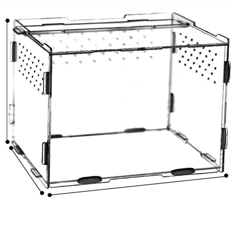 Terrarium Reptile Box Terra Breeding Stackable Snake Fish Transportation Incubating Gecko Lizard Snake for Eggs Incubation Tool