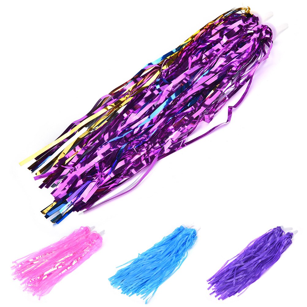 1 Pair Bicycle Handlebar Tassels Kids Scooter Tricycle Handlebar Tassels Bike Cycling Handle Grips Decoration PE Streamers
