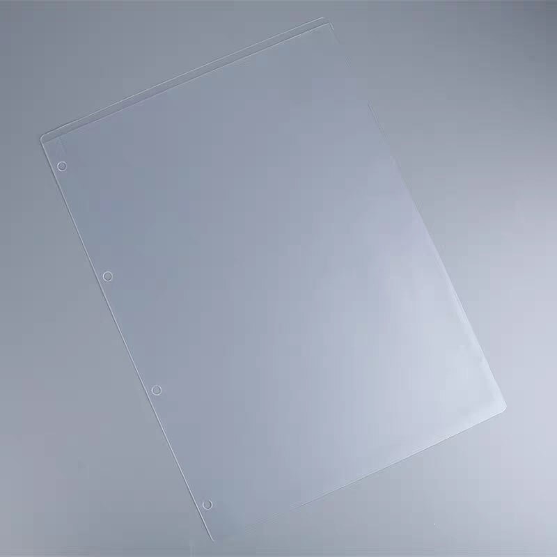10pcs/lot Clear Transparent Plastic Package PVC Storage Card Holder for A4 Binder Rings Notebook 4 Hole Zipper Bag Spiral Filler: A4-4 hole