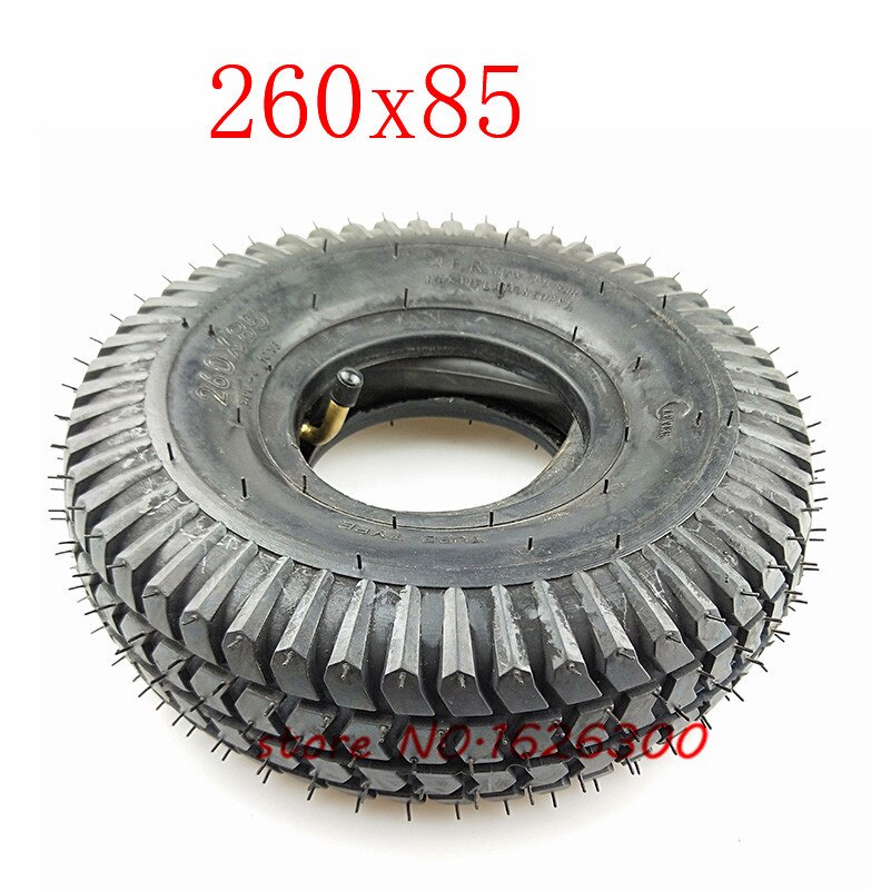 260x85 Tire and Inner Tube 3.00-4 (10"x3", 260*85) Knobby Scooter, ATV and Go Kart Tire and Tube Motor Tire Good