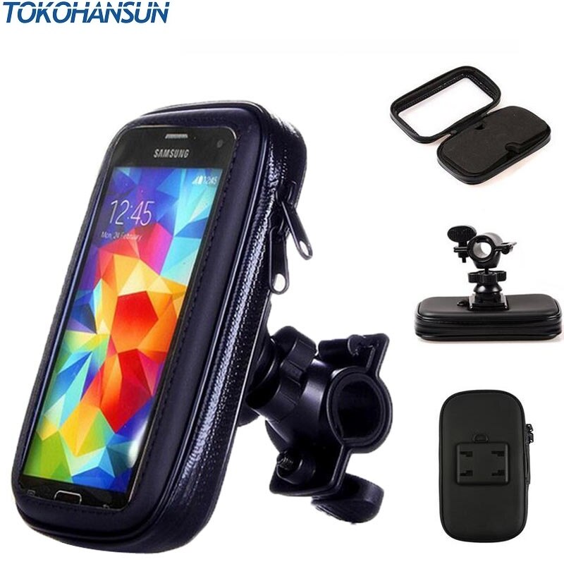 Universal Waterproof Motorcycle Bike Scooter Mobile Phone Holder Bag Phone Support Stand Case for Smartphones