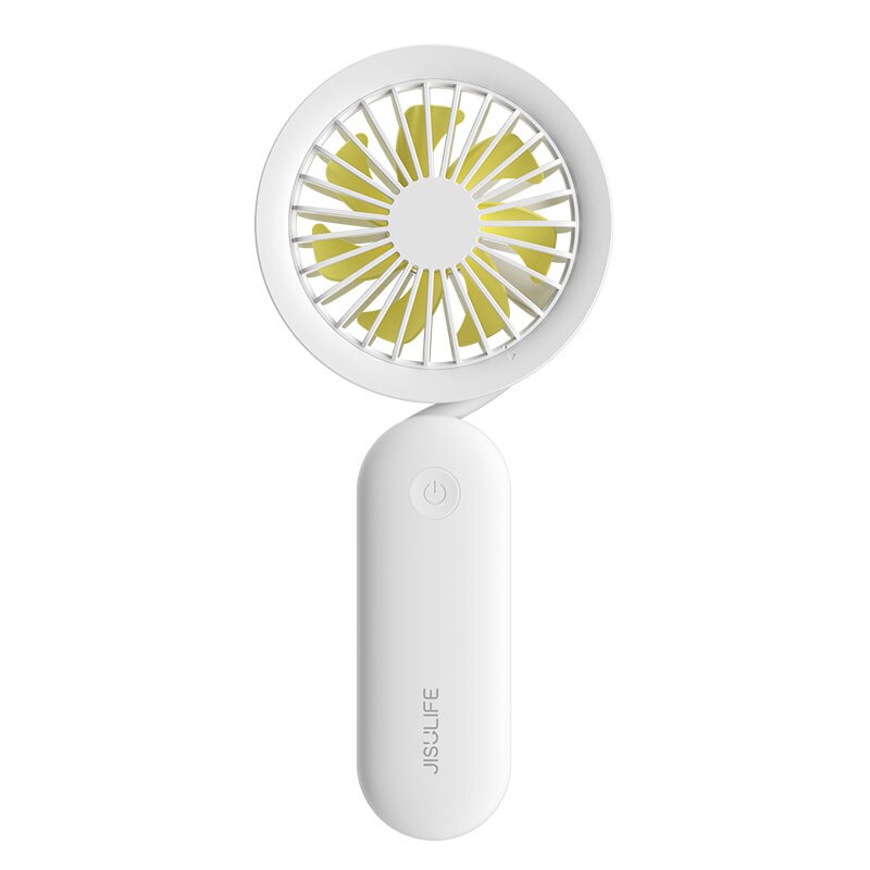 JISULIFE-Ventilador portátil para el cuello, miniventilador silencioso de mesa, plegable, recargable por USB, para el hogar y la Oficina: Portable Fan White