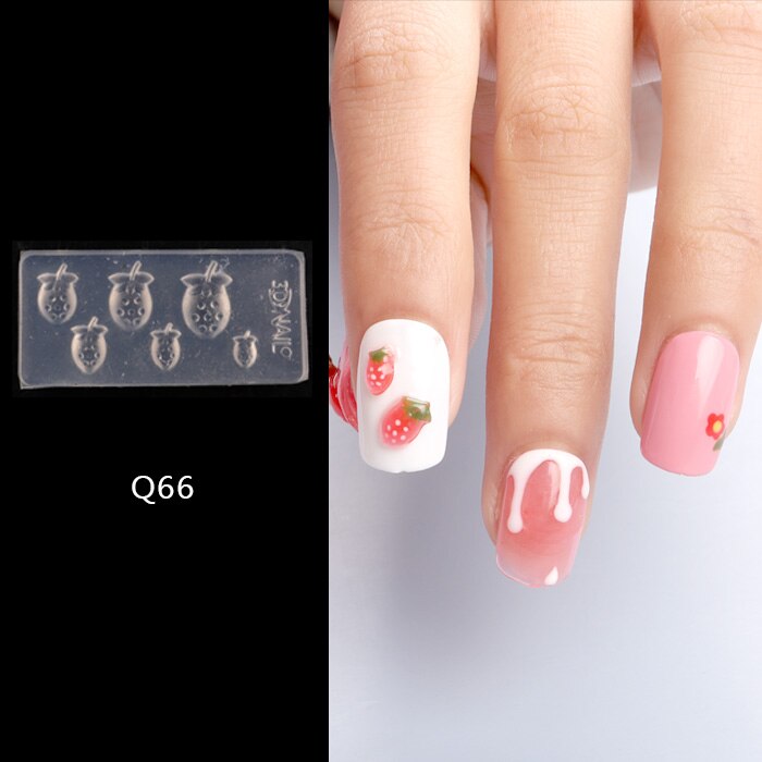 8 stk/parti blomst fiskeblade nail art form 3d silikone negle udskæring stempling nail art skabelon gør det selv holdbar manicure indretning: Q66