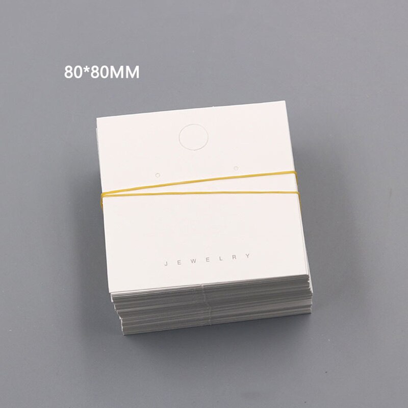 20 Stks/partij Oorbellen En Kettingen Display Kaarten Karton Earring Verpakking Hang Tag Card Oorstekers Papieren Kaart Sieraden